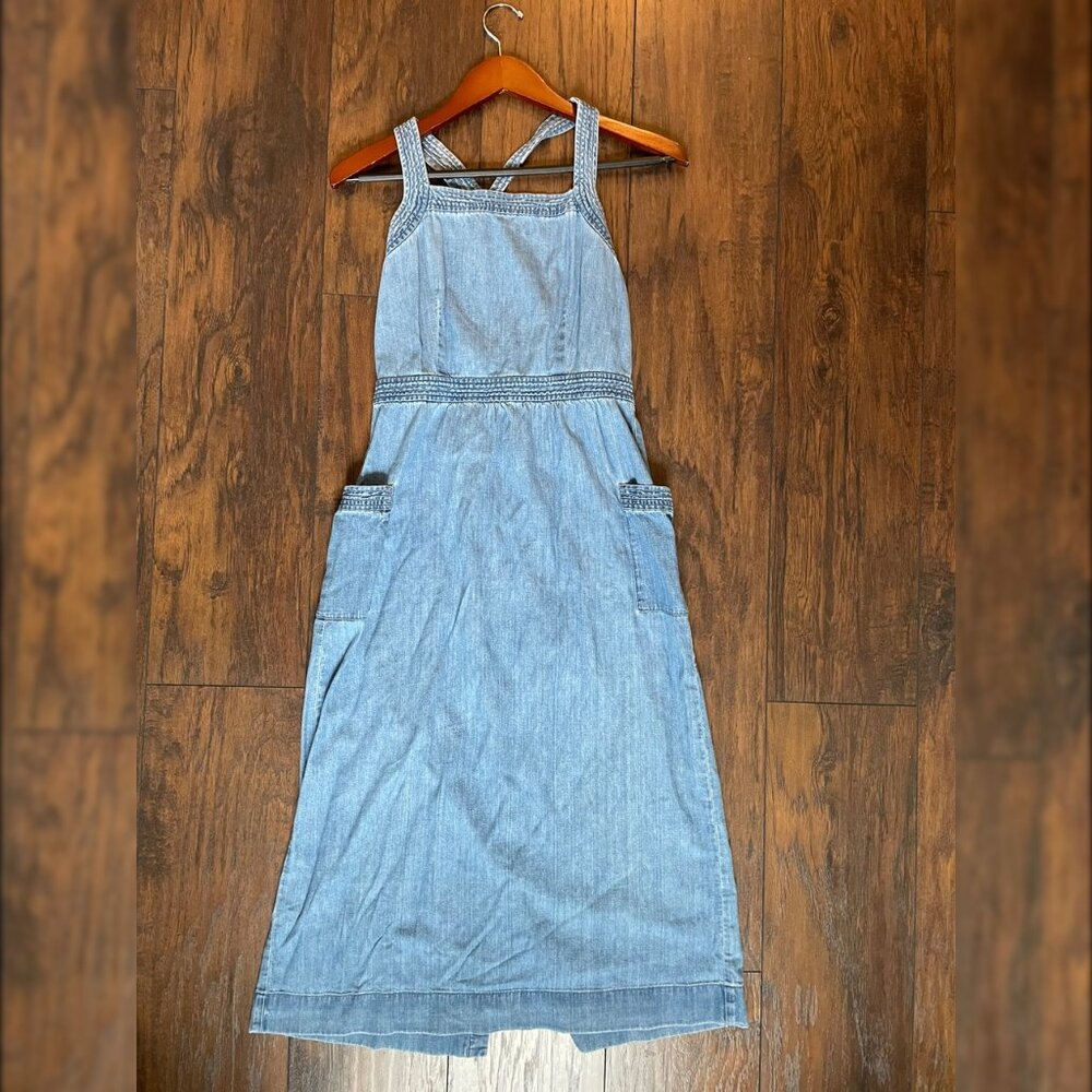Madewell - Denim Apron Midi Dress (S)